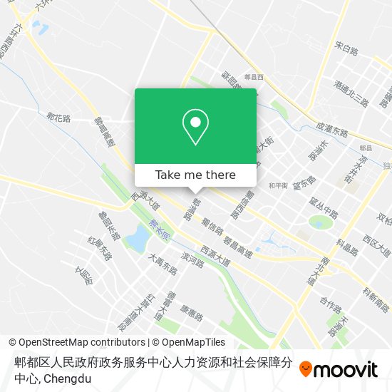 郫都区人民政府政务服务中心人力资源和社会保障分中心 map