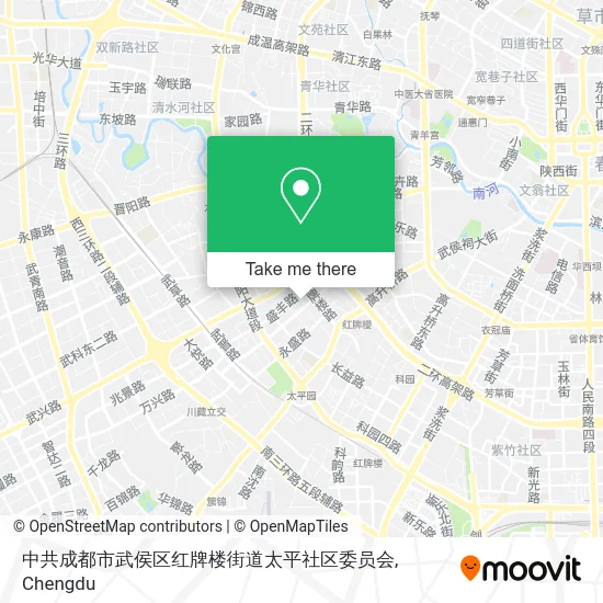 中共成都市武侯区红牌楼街道太平社区委员会 map