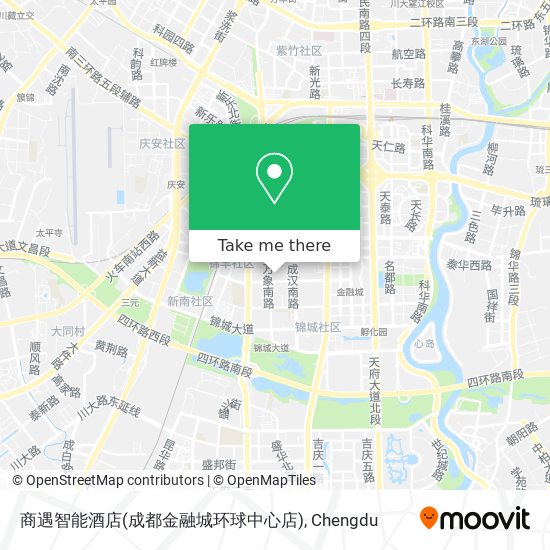 商遇智能酒店(成都金融城环球中心店) map