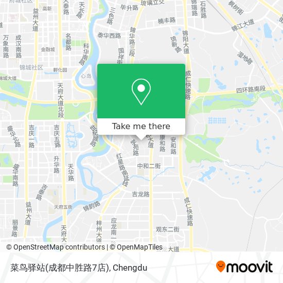 菜鸟驿站(成都中胜路7店) map