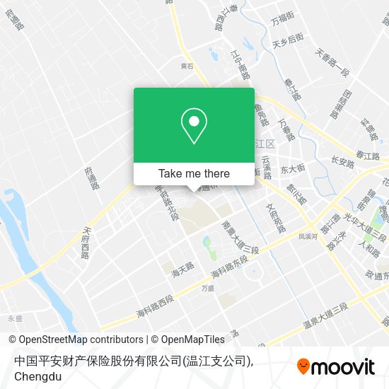 中国平安财产保险股份有限公司(温江支公司) map