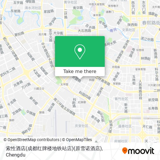 索性酒店(成都红牌楼地铁站店)(原雪诺酒店) map