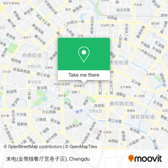 来电(金熊猫餐厅宽巷子店) map