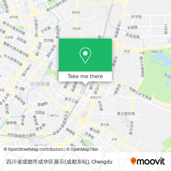 四川省成都市成华区展示(成都东站) map
