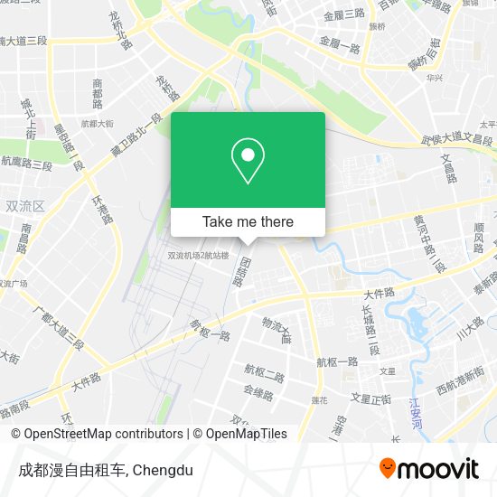 成都漫自由租车 map