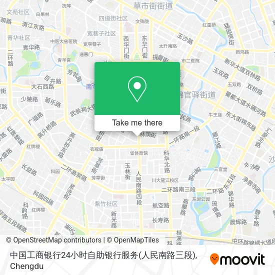 中国工商银行24小时自助银行服务(人民南路三段) map
