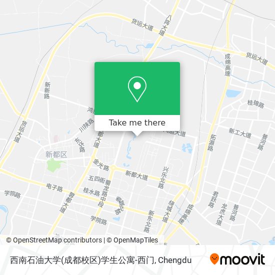 西南石油大学(成都校区)学生公寓-西门 map