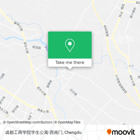 成都工商学院学生公寓-西南门 map