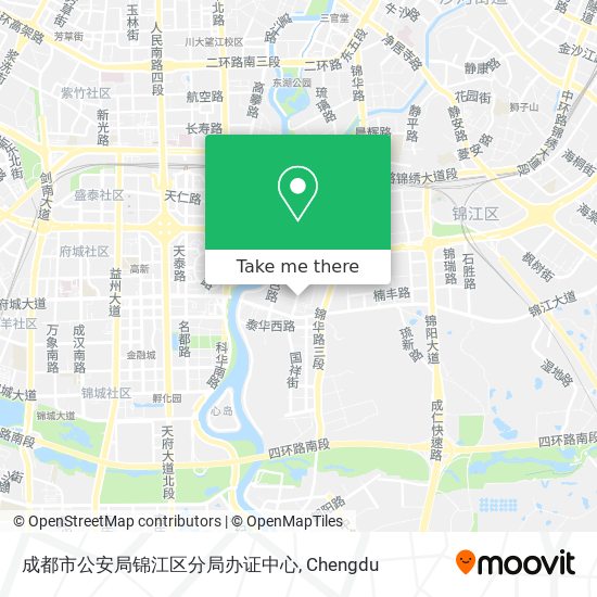 How To Get To 成都市公安局锦江区分局办证中心in 锦江区by Bus Or Metro