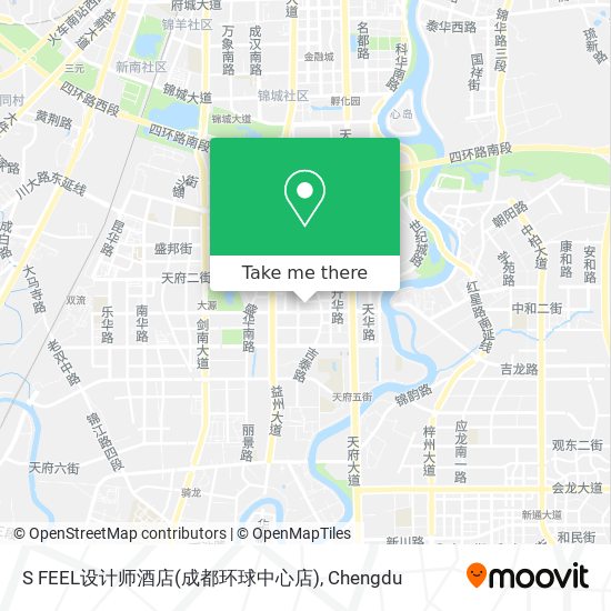 S FEEL设计师酒店(成都环球中心店) map