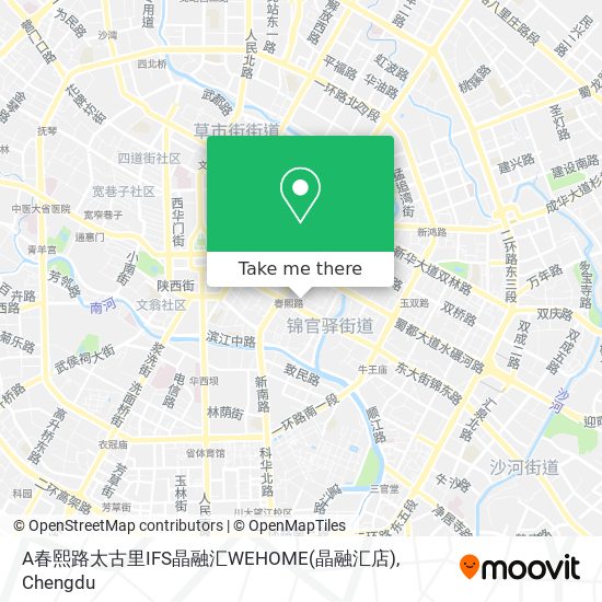 A春熙路太古里IFS晶融汇WEHOME(晶融汇店) map