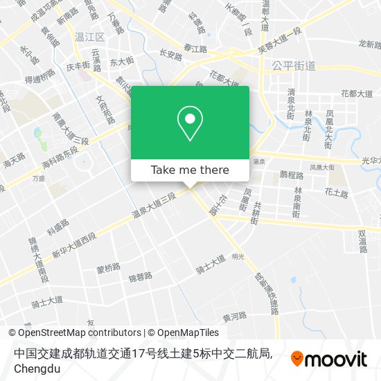 中国交建成都轨道交通17号线土建5标中交二航局 map