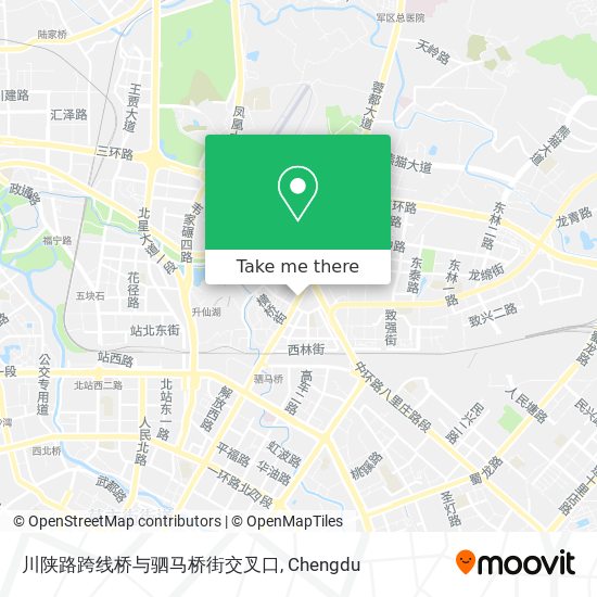 川陕路跨线桥与驷马桥街交叉口 map