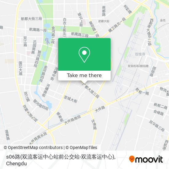 s06路(双流客运中心站前公交站-双流客运中心) map