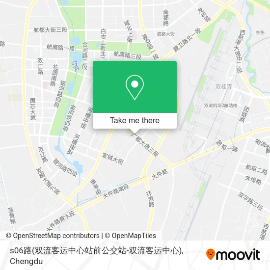 s06路(双流客运中心站前公交站-双流客运中心) map
