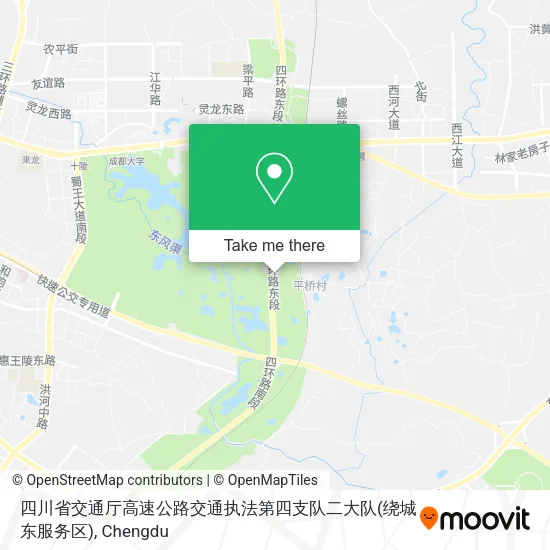 四川省交通厅高速公路交通执法第四支队二大队(绕城东服务区) map