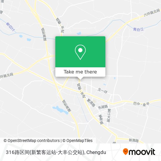 316路区间(新繁客运站-大丰公交站) map