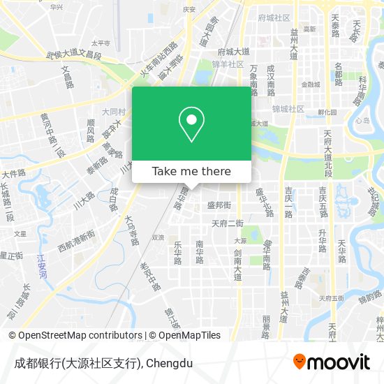 成都银行(大源社区支行) map