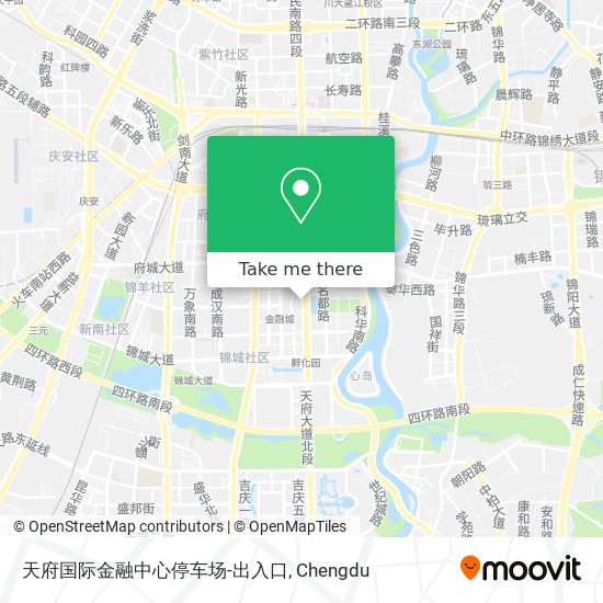 天府国际金融中心停车场-出入口 map