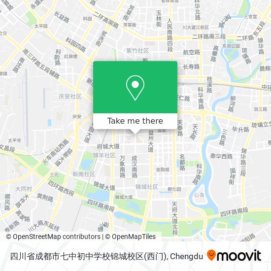 四川省成都市七中初中学校锦城校区(西门) map