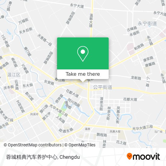 蓉城精典汽车养护中心 map