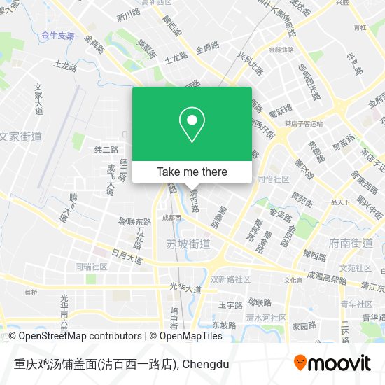 重庆鸡汤铺盖面(清百西一路店) map