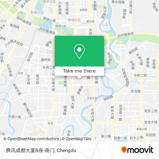 腾讯成都大厦B座-南门 map