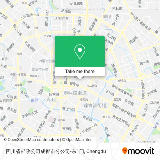 四川省邮政公司成都市分公司-东1门 map