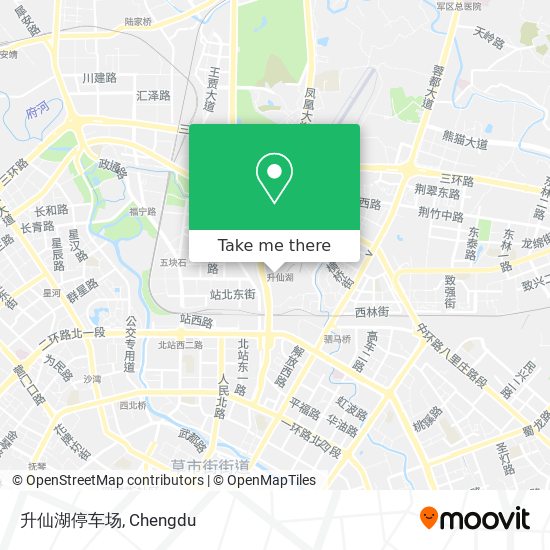 升仙湖停车场 map