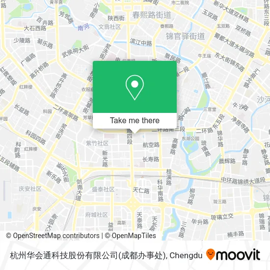 杭州华会通科技股份有限公司(成都办事处) map