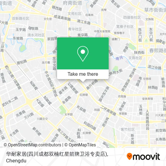 华耐家居(四川成都双楠红星箭牌卫浴专卖店) map
