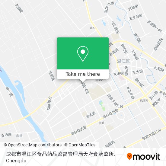成都市温江区食品药品监督管理局天府食药监所 map