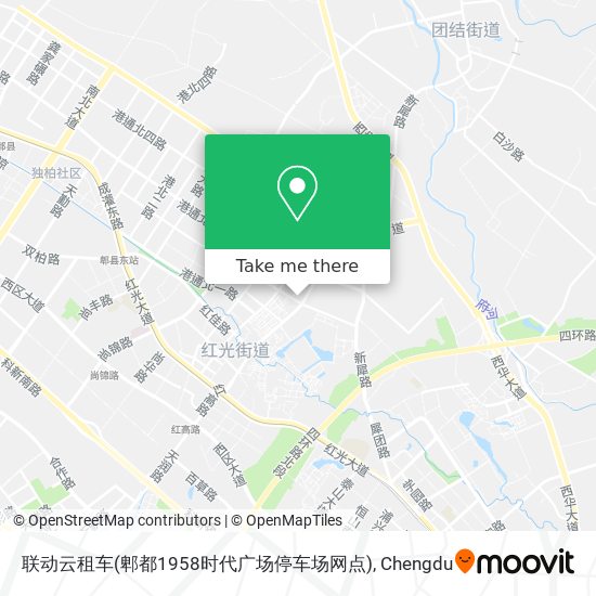 联动云租车(郫都1958时代广场停车场网点) map