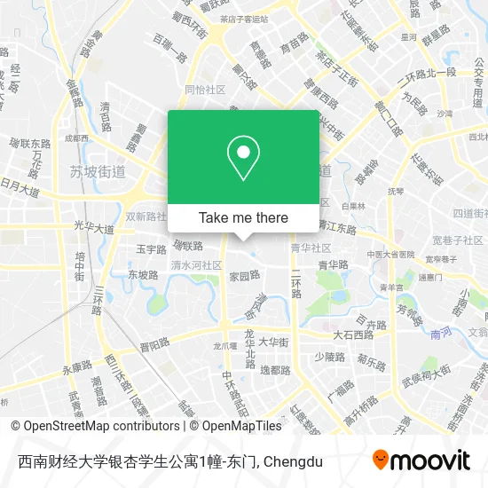 西南财经大学银杏学生公寓1幢-东门 map