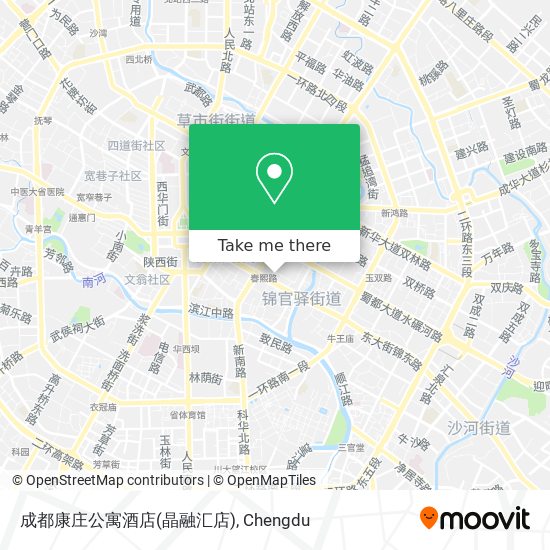成都康庄公寓酒店(晶融汇店) map