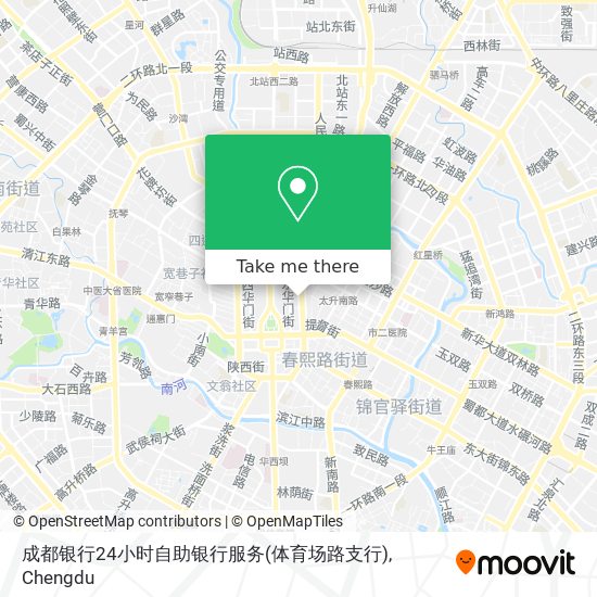 成都银行24小时自助银行服务(体育场路支行) map