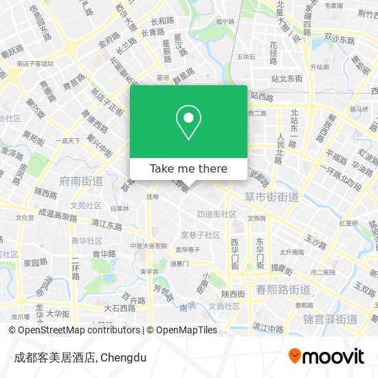 成都客美居酒店 map