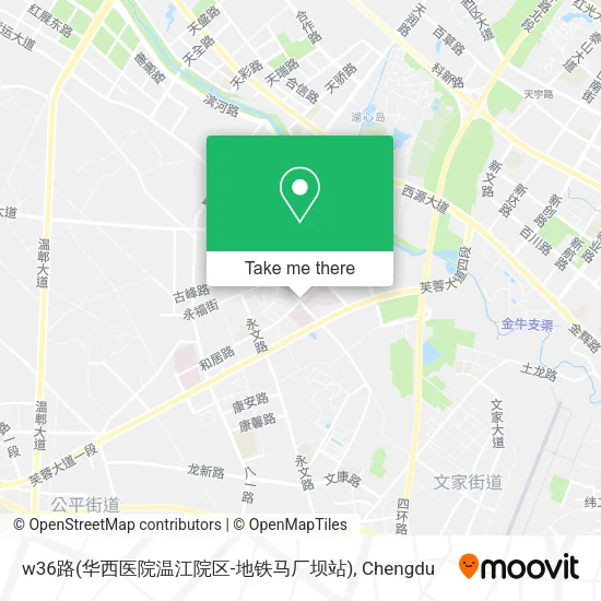w36路(华西医院温江院区-地铁马厂坝站) map