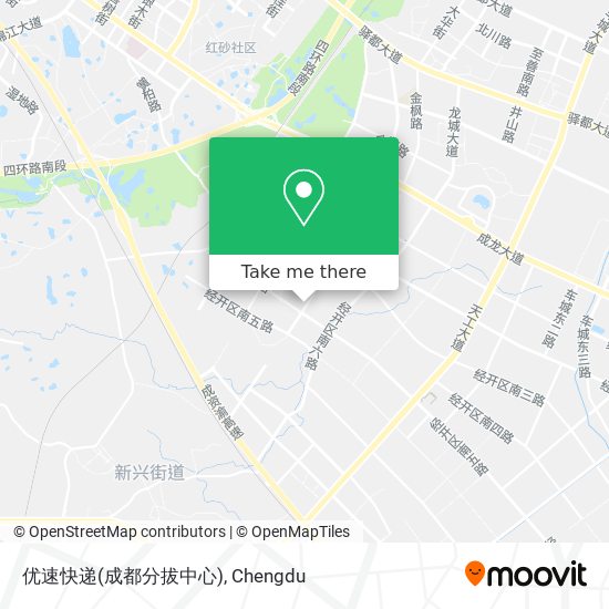优速快递(成都分拔中心) map