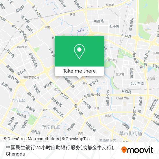 中国民生银行24小时自助银行服务(成都金牛支行) map