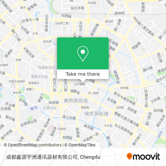 成都鑫源宇洲通讯器材有限公司 map