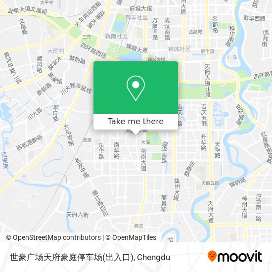 世豪广场天府豪庭停车场(出入口) map