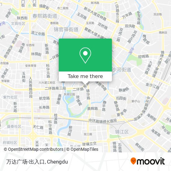 万达广场-出入口 map