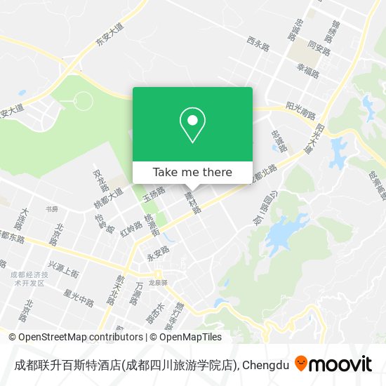 成都联升百斯特酒店(成都四川旅游学院店) map