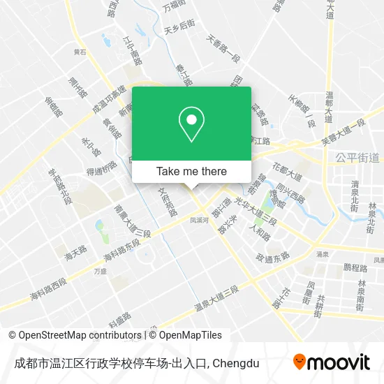 成都市温江区行政学校停车场-出入口 map