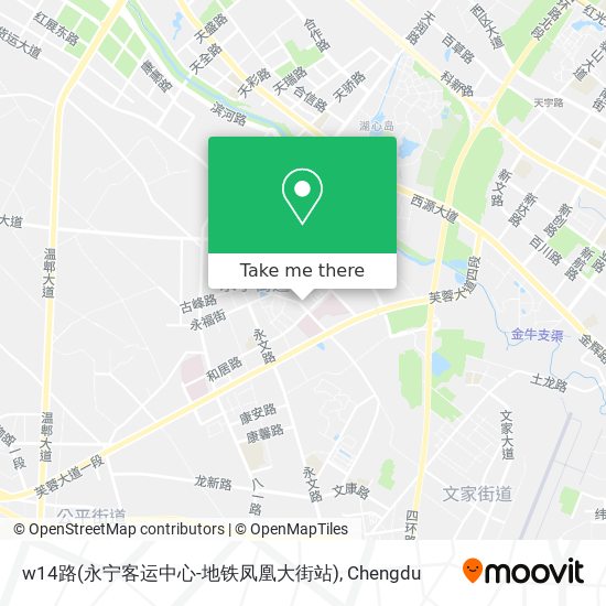 w14路(永宁客运中心-地铁凤凰大街站) map