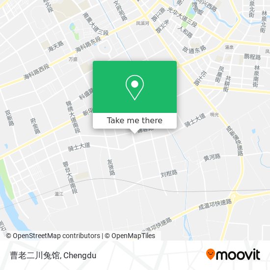 曹老二川兔馆 map