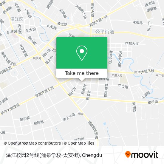 温江校园2号线(涌泉学校-太安街) map