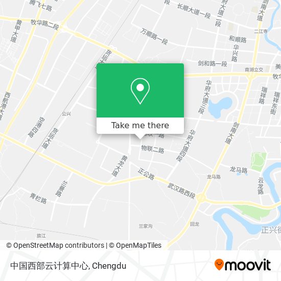 中国西部云计算中心 map