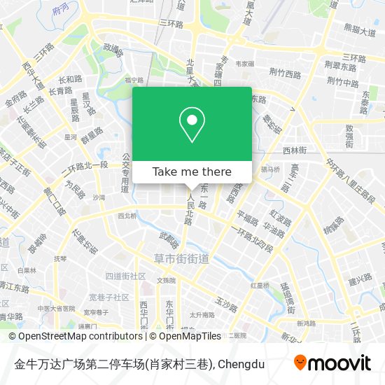 金牛万达广场第二停车场(肖家村三巷) map